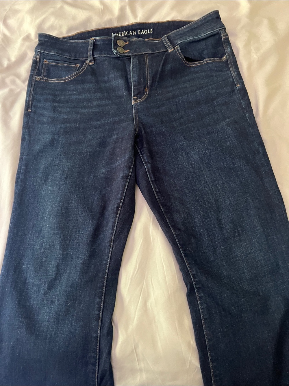 American Eagle Outfitters Women’s Dark Indigo Kick boot Leg Jeans